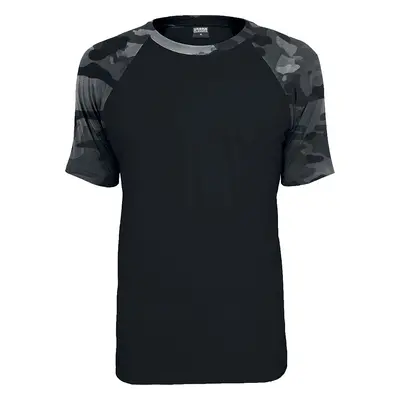 Urban Classics Raglan Contrast Tee T-Shirt black dark camo