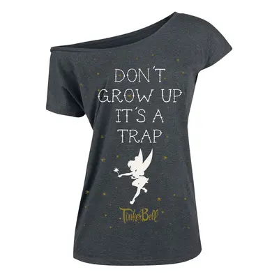 Peter Pan Tinker Bell - Don't Grow Up T-Shirt mottled dark grey