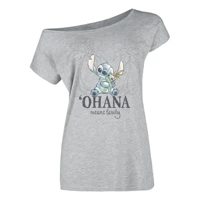 Lilo & Stitch Ohana tropical T-Shirt grey