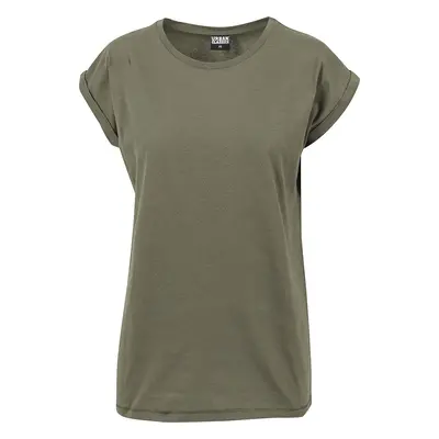 Urban Classics Ladies Extended Shoulder Tee T-Shirt olive