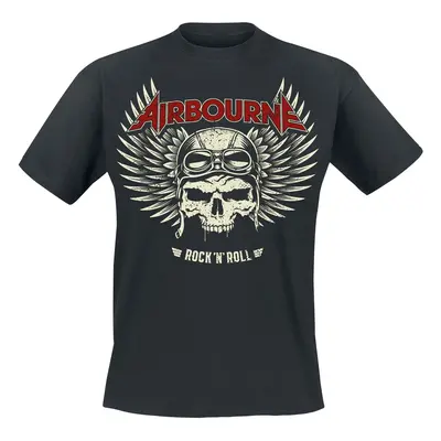 Airbourne Red Logo Mono Scorch T-Shirt black