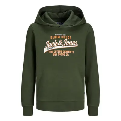 Jack & Jones junior JJELogo Sweat Hoodie 2Col Hoodie Sweater green