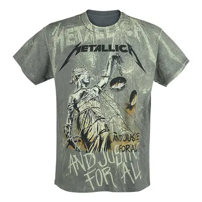 Metallica ... And Justice For All - Neon Backdrop T-Shirt charcoal