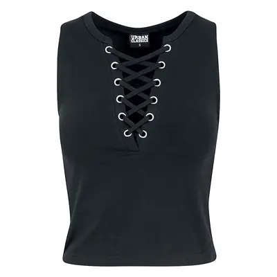 Urban Classics Ladies Lace Up Cropped Top Top black