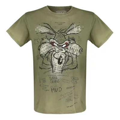 Looney Tunes Wile E. Coyote - Inner Thoughts T-Shirt khaki