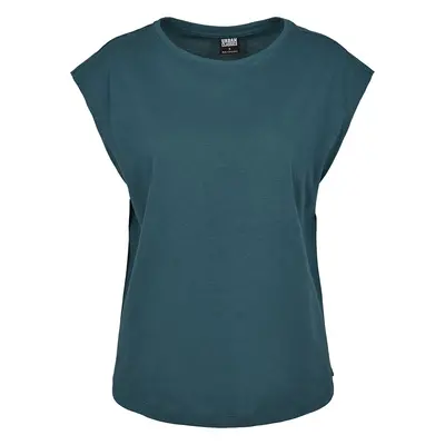 Urban Classics Ladies Basic Shaped Tee T-Shirt petrol