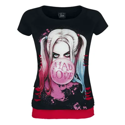 Harley Quinn Mad Love T-Shirt black red