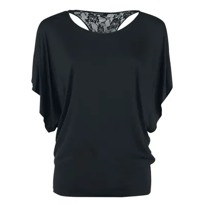 Gothicana by EMP Lace Back Bat Wings T-Shirt black