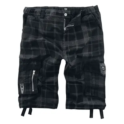 Black Premium by EMP Black shorts with check pattern Shorts black grey