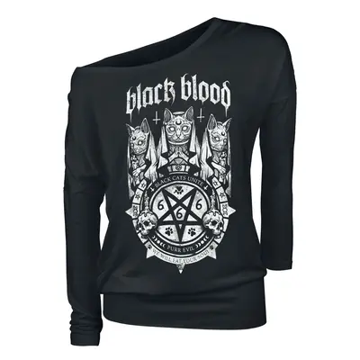 Black Blood by Gothicana Long-sleeve Shirt black