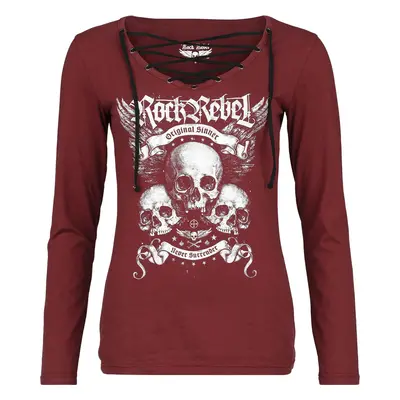 Rock Rebel by EMP Stay Awake Long-sleeve Shirt dark red