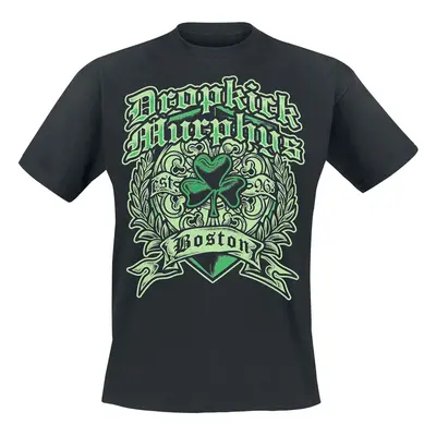 Dropkick Murphys Boston Irish Heart T-Shirt black