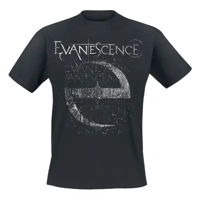 Evanescence Distressed Stamped T-Shirt black