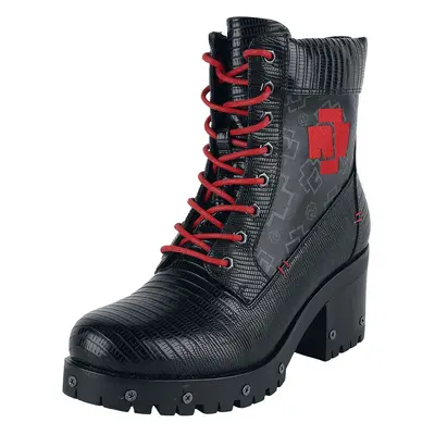 Rammstein Modell Boot black red