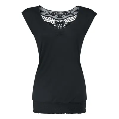 Gothicana by EMP Back Lace T-Shirt black