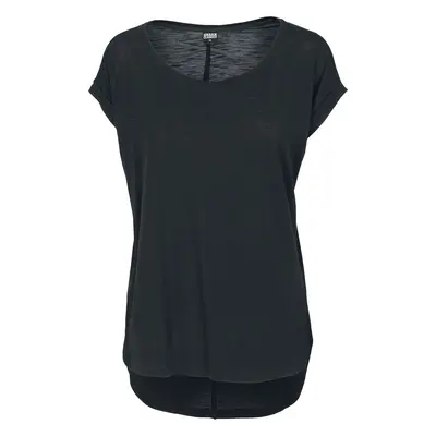 Urban Classics Ladies Long Back Shaped Slub Tee T-Shirt black