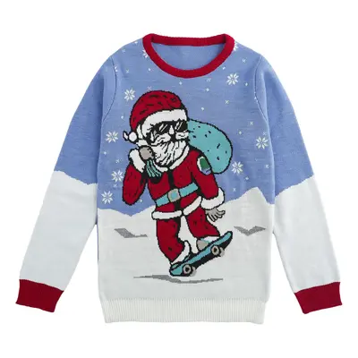 Ugly Christmas Sweater Skating Santa Sweatshirt multicolour