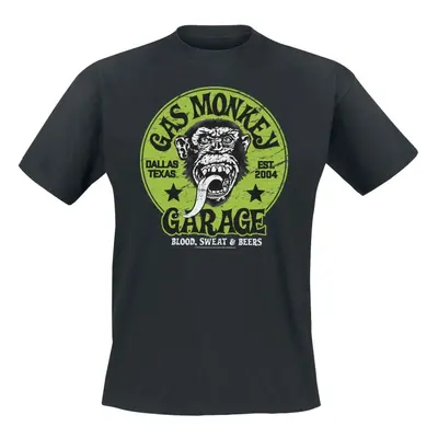 Gas Monkey Garage Green Logo T-Shirt black