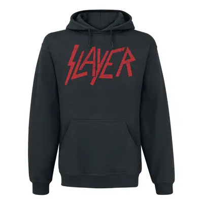 Slayer Classic Logo Distressed Hooded sweater black