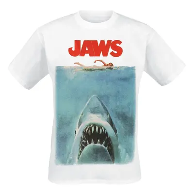 Jaws Poster T-Shirt white