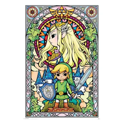 The Legend Of Zelda Stained Glass Poster multicolour