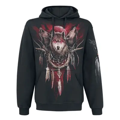 Spiral Cry Of The Wolf Hooded sweater black