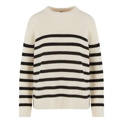 Urban Classics Ladies Rib Striped Jumper Knit jumper off white