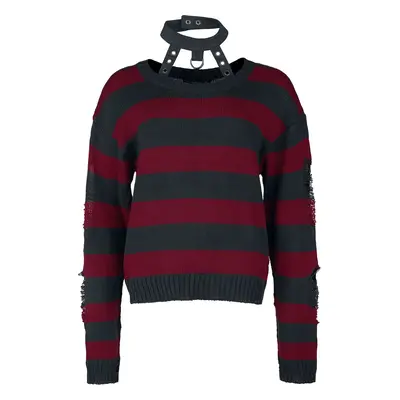 Heartless Vision top Knit jumper black red