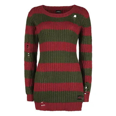 A Nightmare On Elm Street Freddy Knit jumper red green