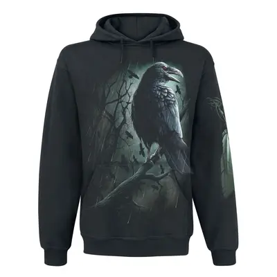 Spiral Shadow Raven Hooded sweater black