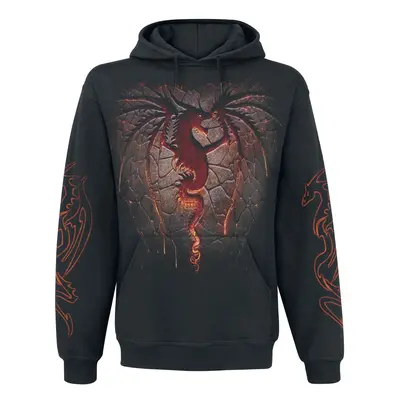 Spiral Dragon Furnace Hooded sweater black