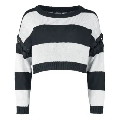 Heartless Hypnosis top Knit jumper black white