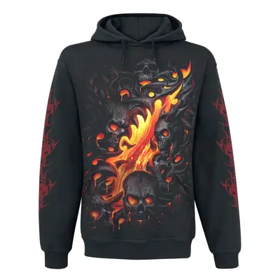 Spiral Skull Lava Hooded sweater black