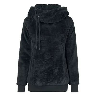 Urban Classics Ladies Long Teddy Hoodie Hooded sweater black