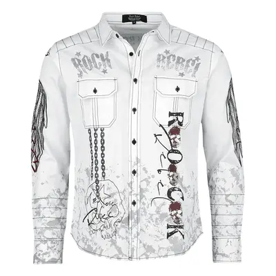 Rock Rebel by EMP Shirt with Rock Rebel prints Longsleeve white