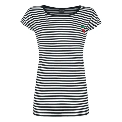 Pussy Deluxe Stripes Loose Shirt T-Shirt black white