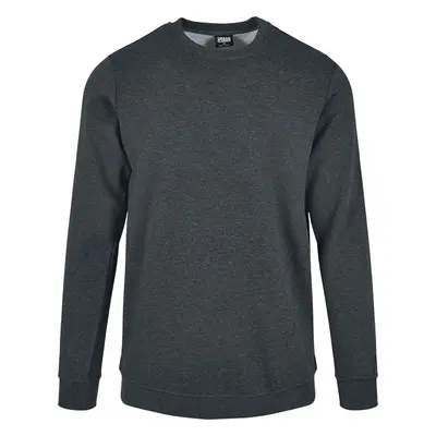 Urban Classics Basic Terry Crew Sweatshirt mottled dark grey