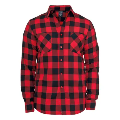 Urban Classics Checked Flannel Flanel Shirt black red