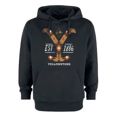 Yellowstone Yellowstone - Est 1886 Hooded sweater black