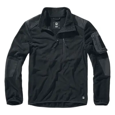 Brandit Fleece Troyer Ripstop Sweatshirt black