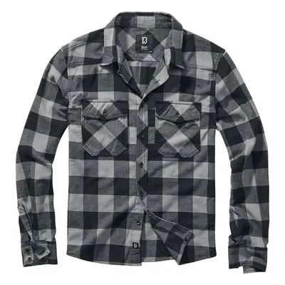 Brandit Checkshirt Flanel Shirt black charcoal