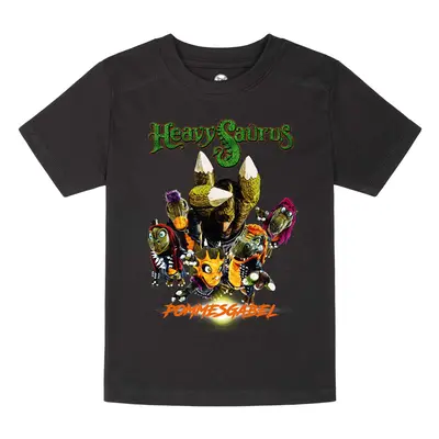 Heavysaurus Metal-Kids - Pommesgabel T-Shirt black