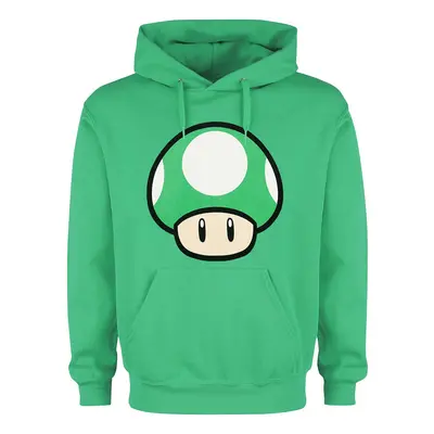 Super Mario 1 - Up Mushroom Hooded sweater green