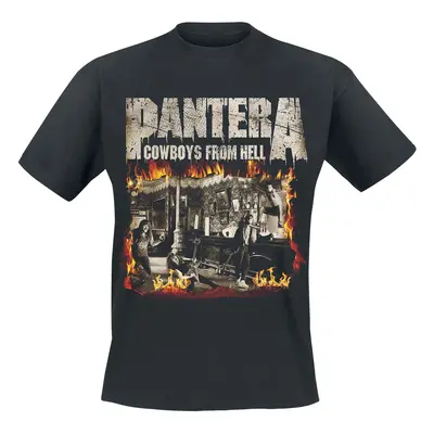 Pantera Cowboys From Hell - Fire Frame T-Shirt black