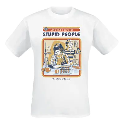 Steven Rhodes A Cure for Stupid People T-Shirt white