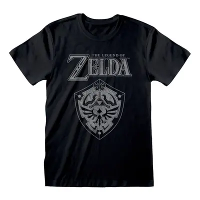 The Legend Of Zelda Distressed Shield T-Shirt black