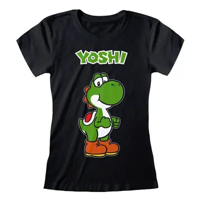 Super Mario Yoshi Name Tag T-Shirt black