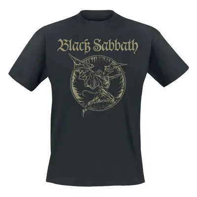 Black Sabbath Demon Fire Circle T-Shirt black