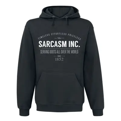 Slogans Sarcasm Inc. Hooded sweater black