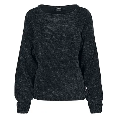 Urban Classics Ladies Oversize Chenille Sweater Sweatshirt black